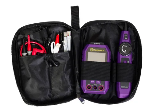 a fényképen:  Ermenrich Ping SM75 kábeltesztelő multiméterrel, kép 3