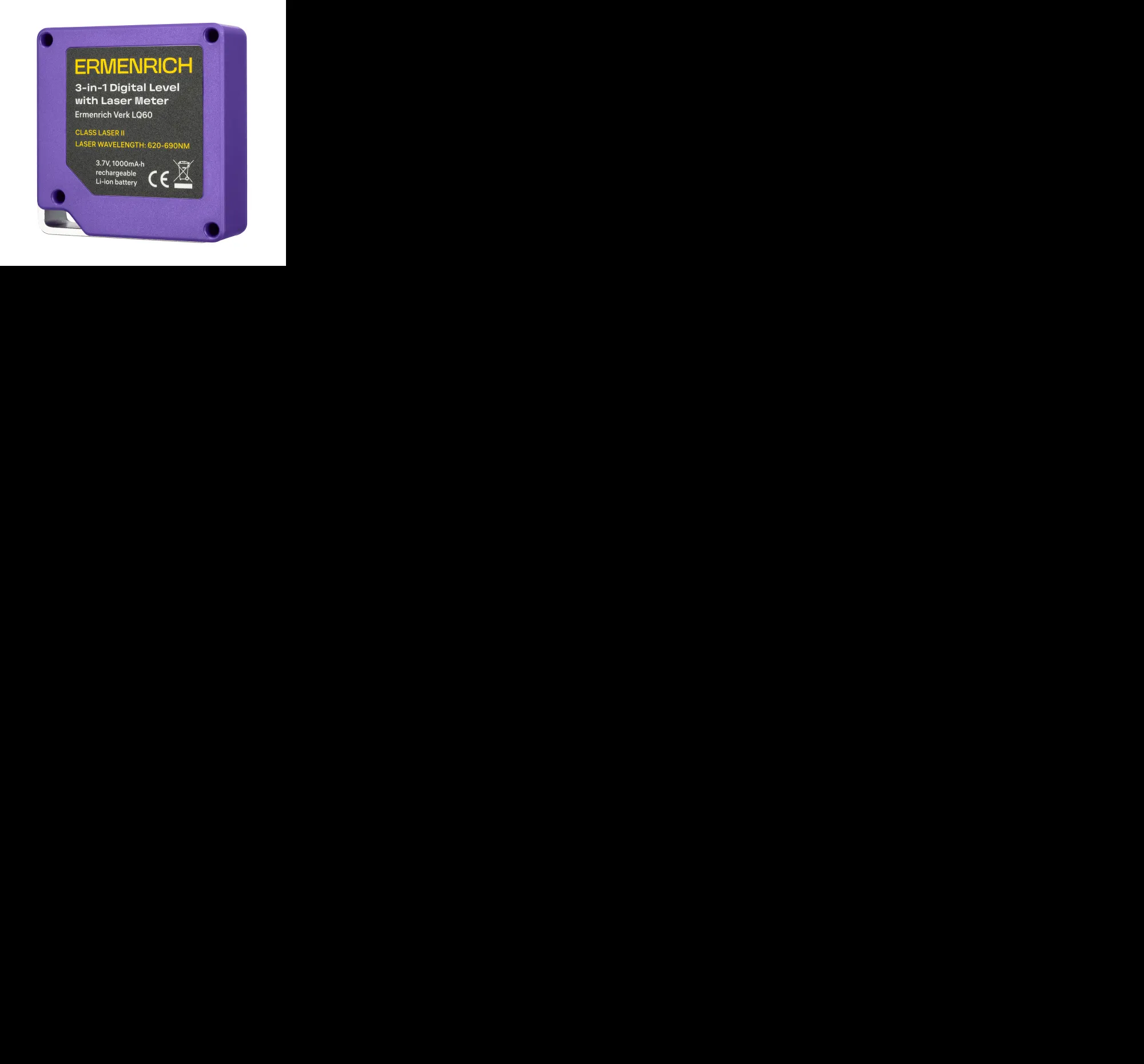 a fotón:  Ermenrich Verk LQ60 3-az-1-ben digitális szintező lézeres mérővel, kép 7