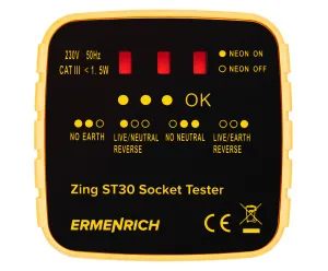 a fényképen:  Ermenrich Zing ST30 aljzat-tesztelő